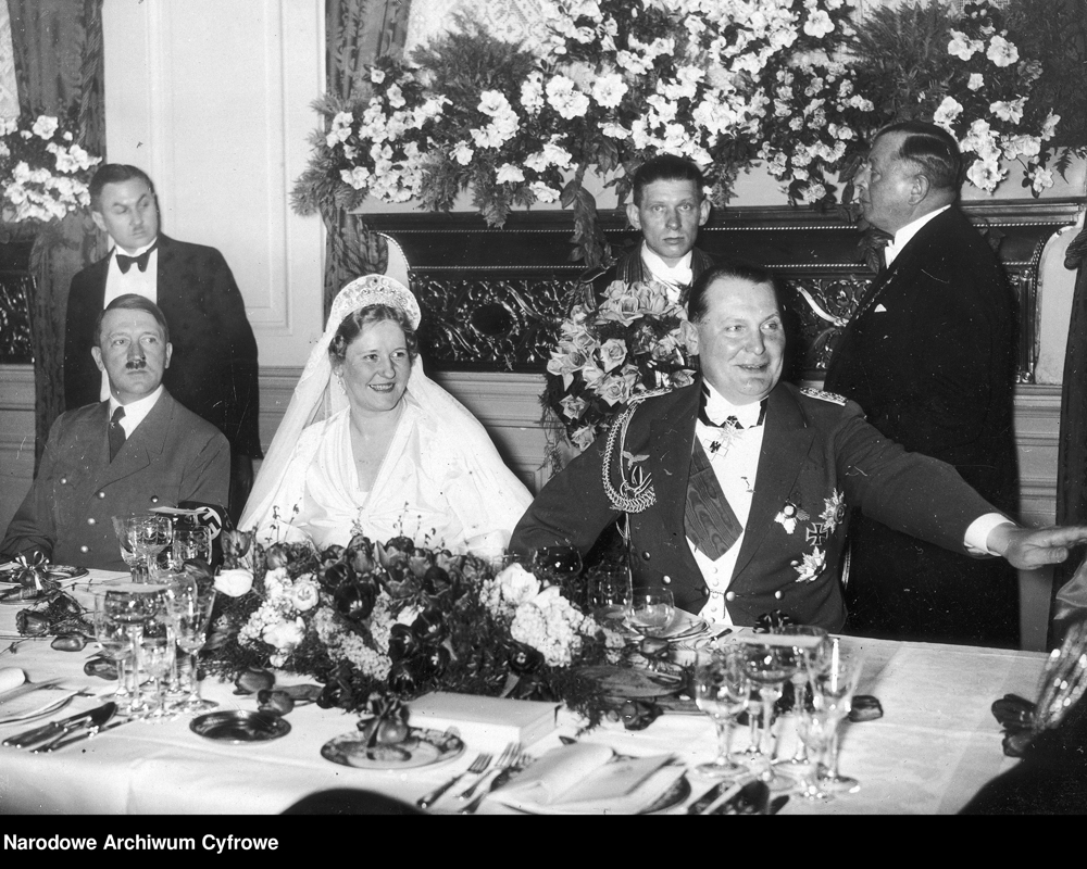 Adolf Hitler at the wedding of the Goerings